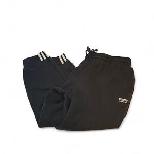 Unisex Adidas Black Sweatpants with Striped Cuffs